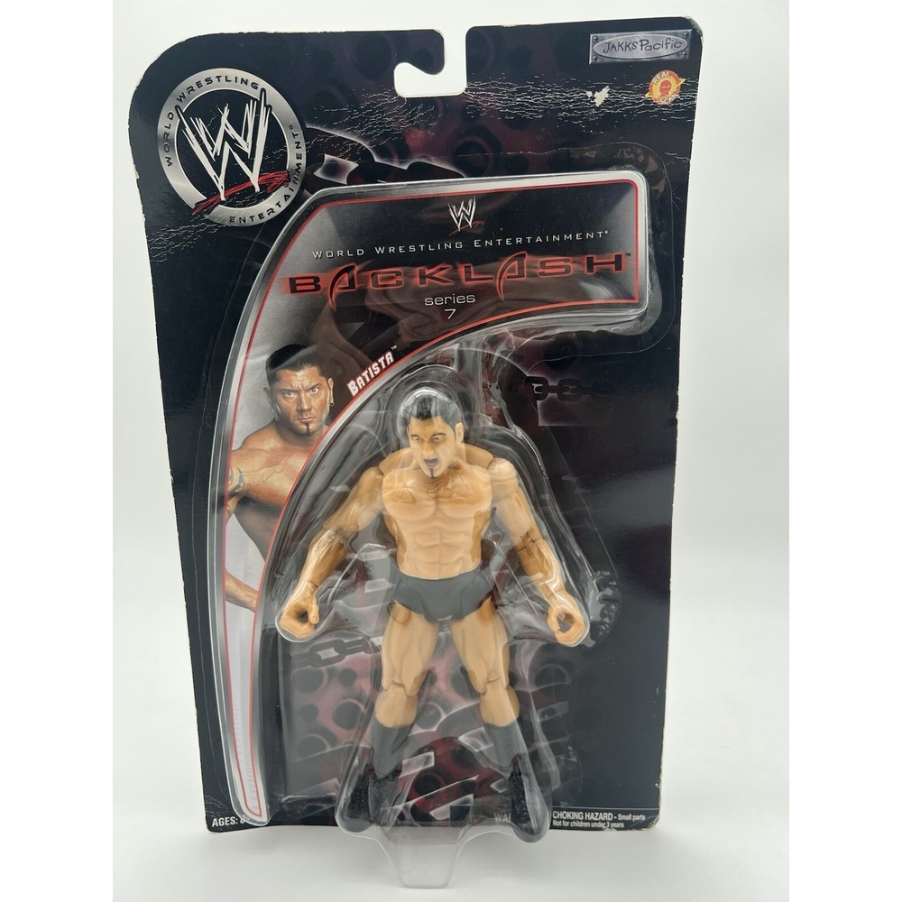 Vintage WWE Batista Action Figure Jakks Pacific Backlash Series 7 Basic MOC 2005